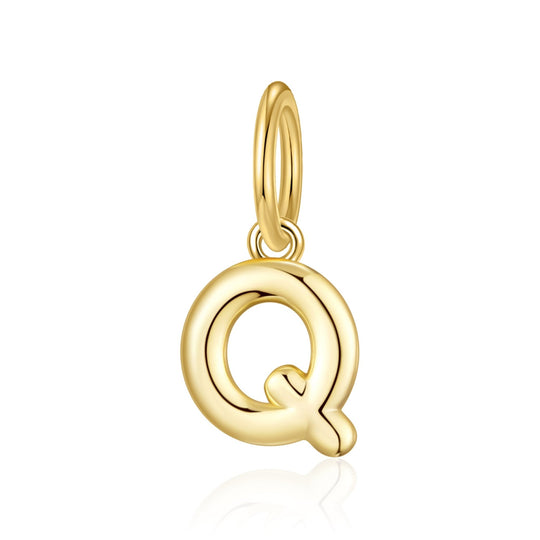 Gold Plated Initial Necklace Charms - Philip Jones Jewellery