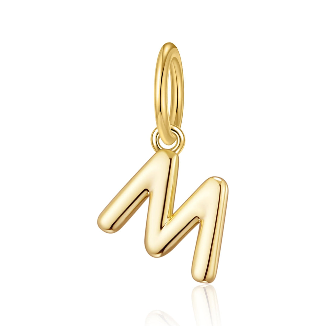 Gold Plated Initial Necklace Charms - Philip Jones Jewellery