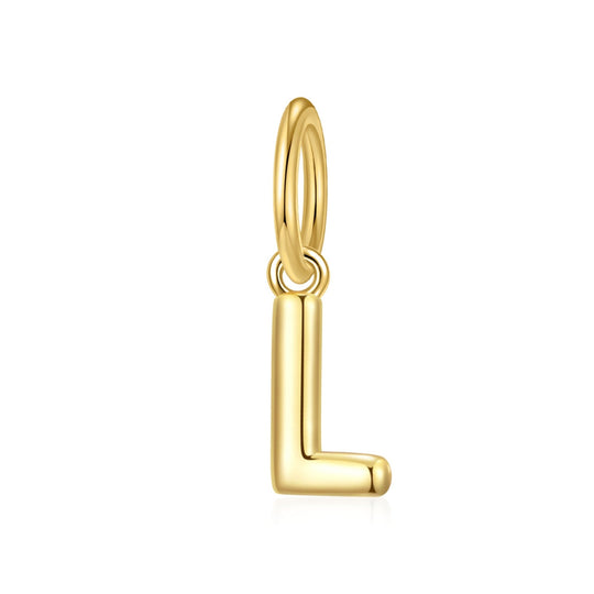Gold Plated Initial Necklace Charms - Philip Jones Jewellery