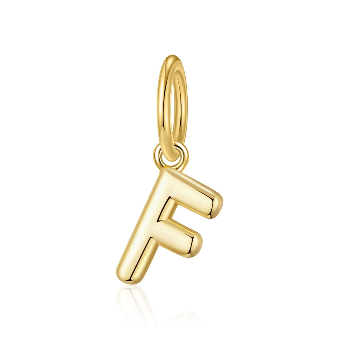 Gold Plated Initial Necklace Charms - Philip Jones Jewellery