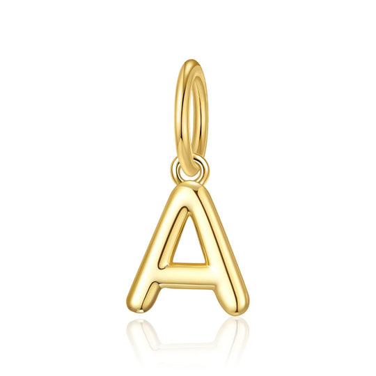 Gold Plated Initial Necklace Charms - Philip Jones Jewellery