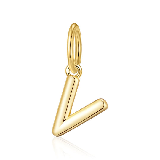 Gold Plated Initial Necklace Charms - Philip Jones Jewellery