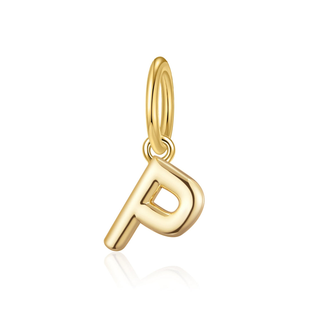 Gold Plated Initial Necklace Charms - Philip Jones Jewellery