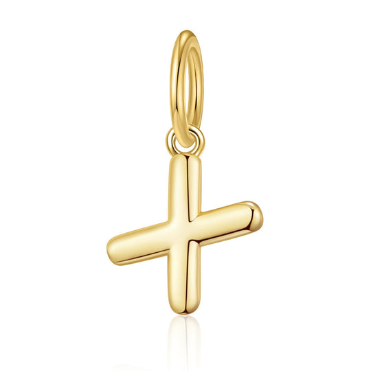 Gold Plated Initial Necklace Charms - Philip Jones Jewellery