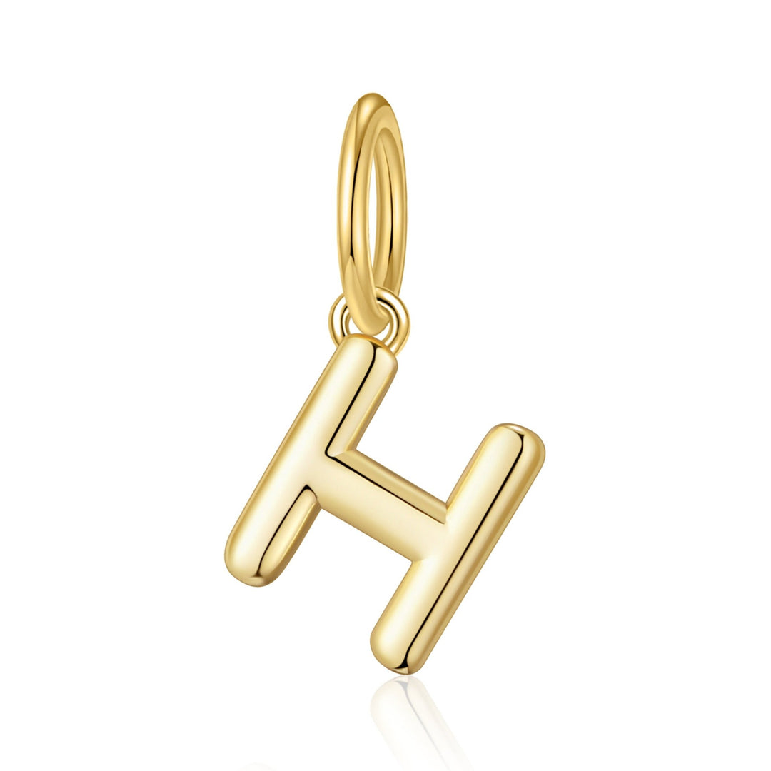 Gold Plated Initial Necklace Charms - Philip Jones Jewellery