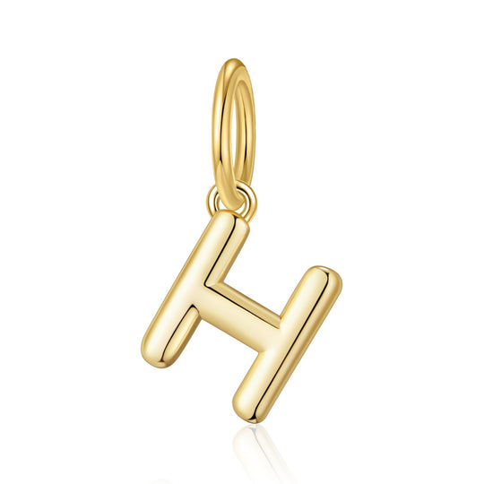 Gold Plated Initial Necklace Charms - Philip Jones Jewellery