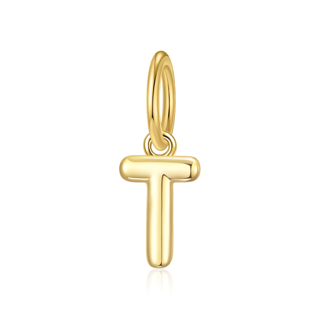 Gold Plated Initial Necklace Charms - Philip Jones Jewellery