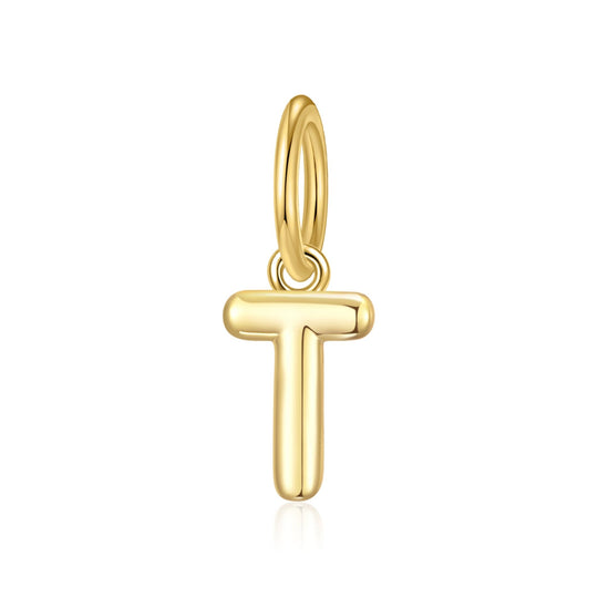 Gold Plated Initial Necklace Charms - Philip Jones Jewellery