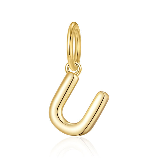 Gold Plated Initial Necklace Charms - Philip Jones Jewellery