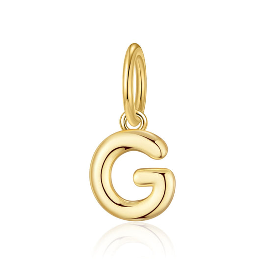 Gold Plated Initial Necklace Charms - Philip Jones Jewellery