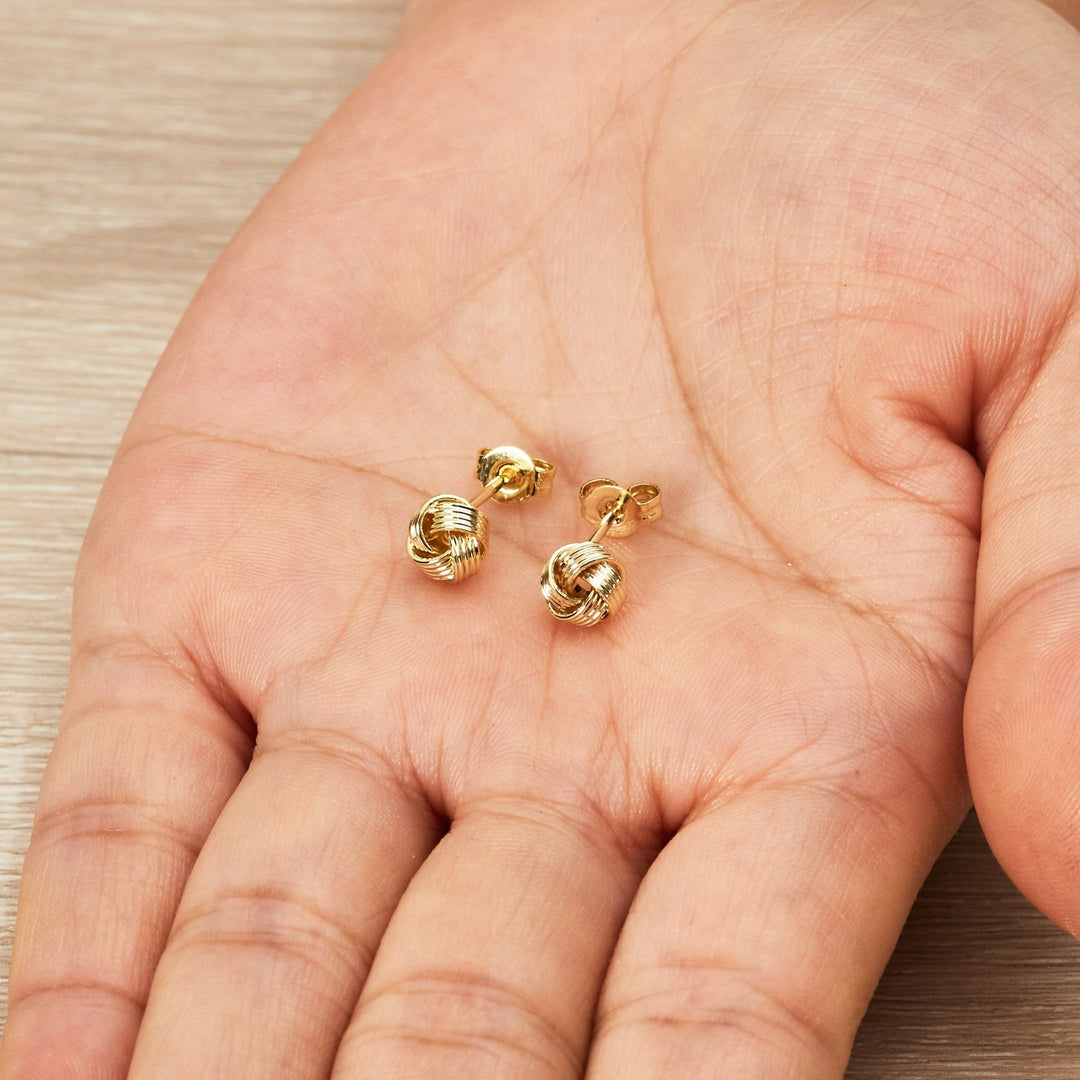 Gold Plated Love Knot Earrings with Quote Card - Philip Jones Jewellery