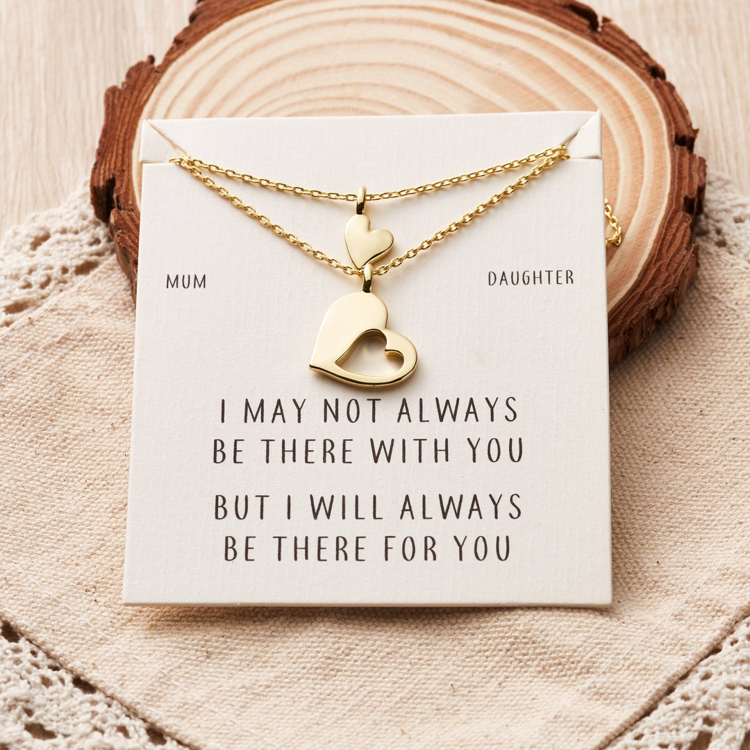 Gold Plated Mother Daughter Piece of My Heart Necklace Set - Philip Jones Jewellery