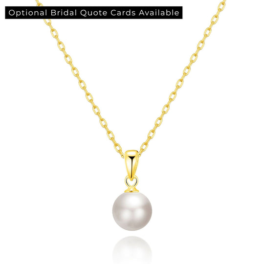 Gold Plated Shell Pearl Bridal Necklace - Philip Jones Jewellery