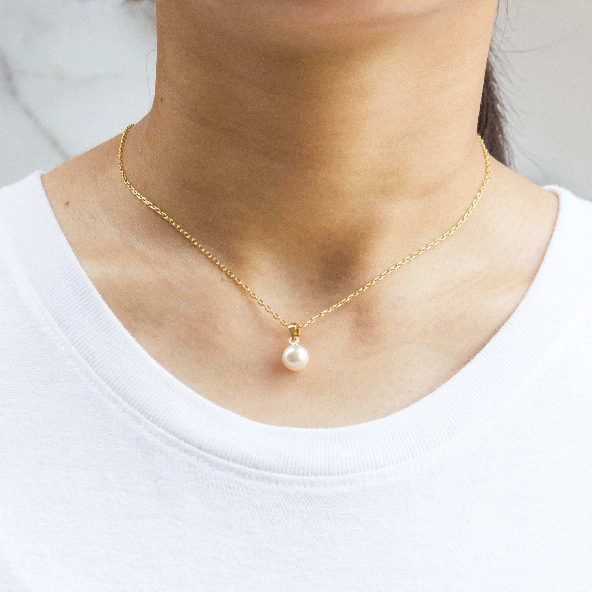 Gold Plated Shell Pearl Set - Philip Jones Jewellery