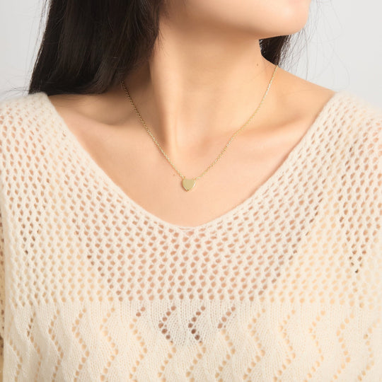 Gold Plated Sister Heart Necklace with Quote Card - Philip Jones Jewellery