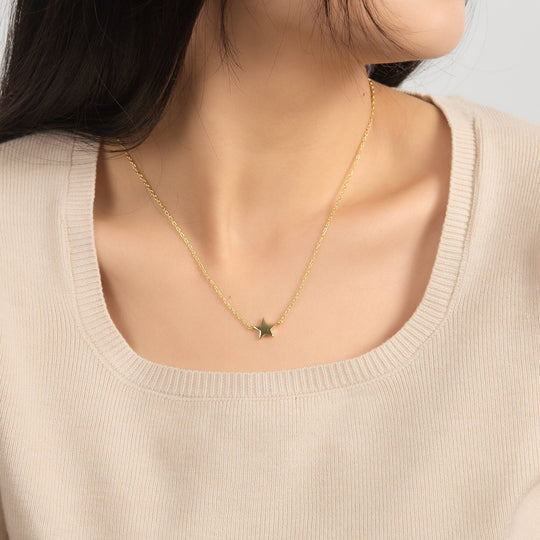 Gold Plated Star Necklace with Quote Card - Philip Jones Jewellery