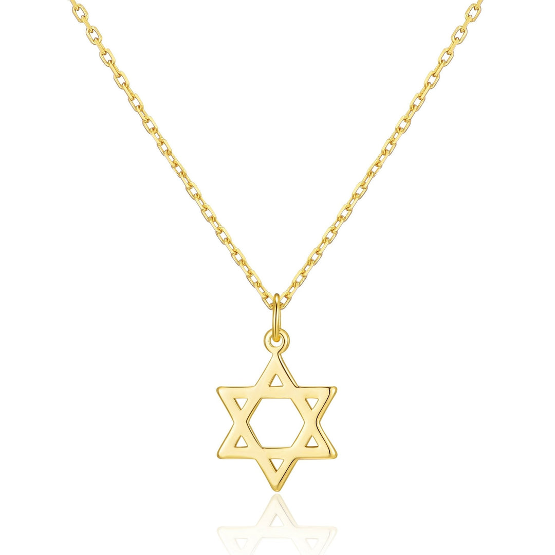 Gold Plated Star of David Necklace - Philip Jones Jewellery