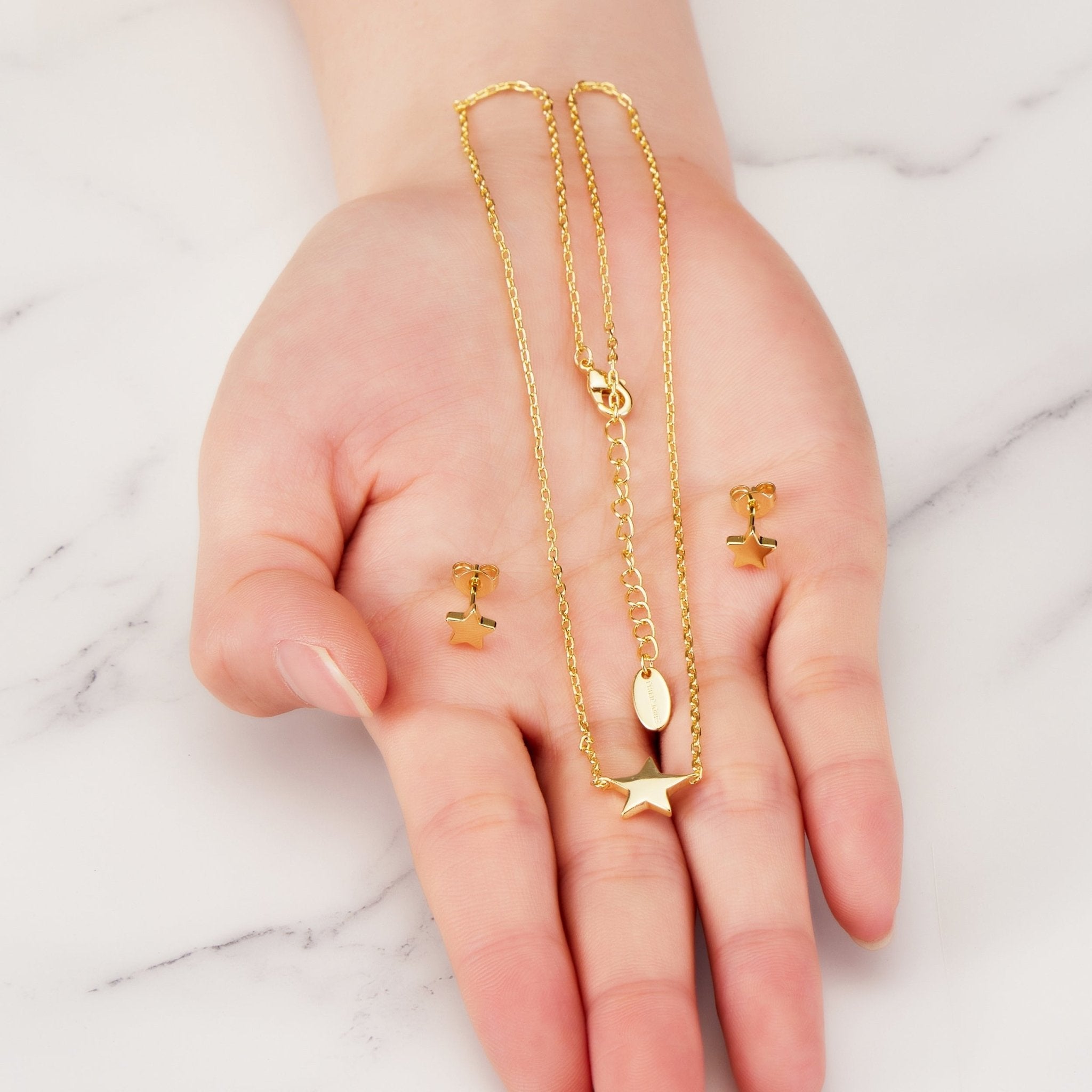 Gold Plated Star Set - Philip Jones Jewellery