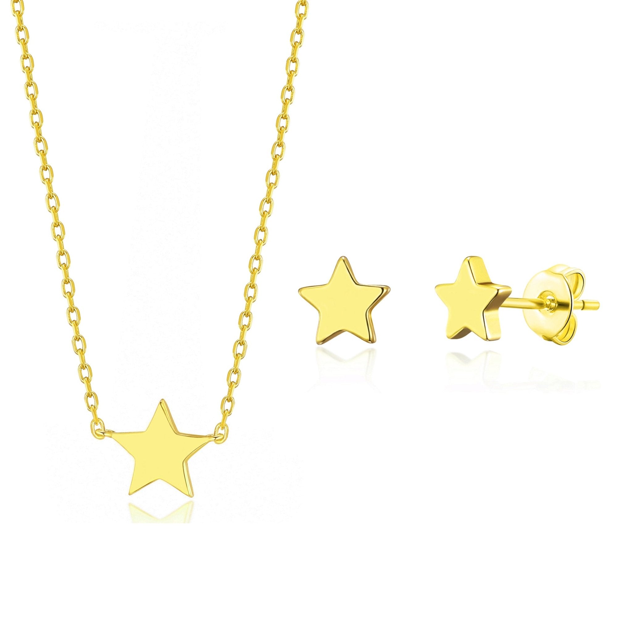 Gold Plated Star Set - Philip Jones Jewellery