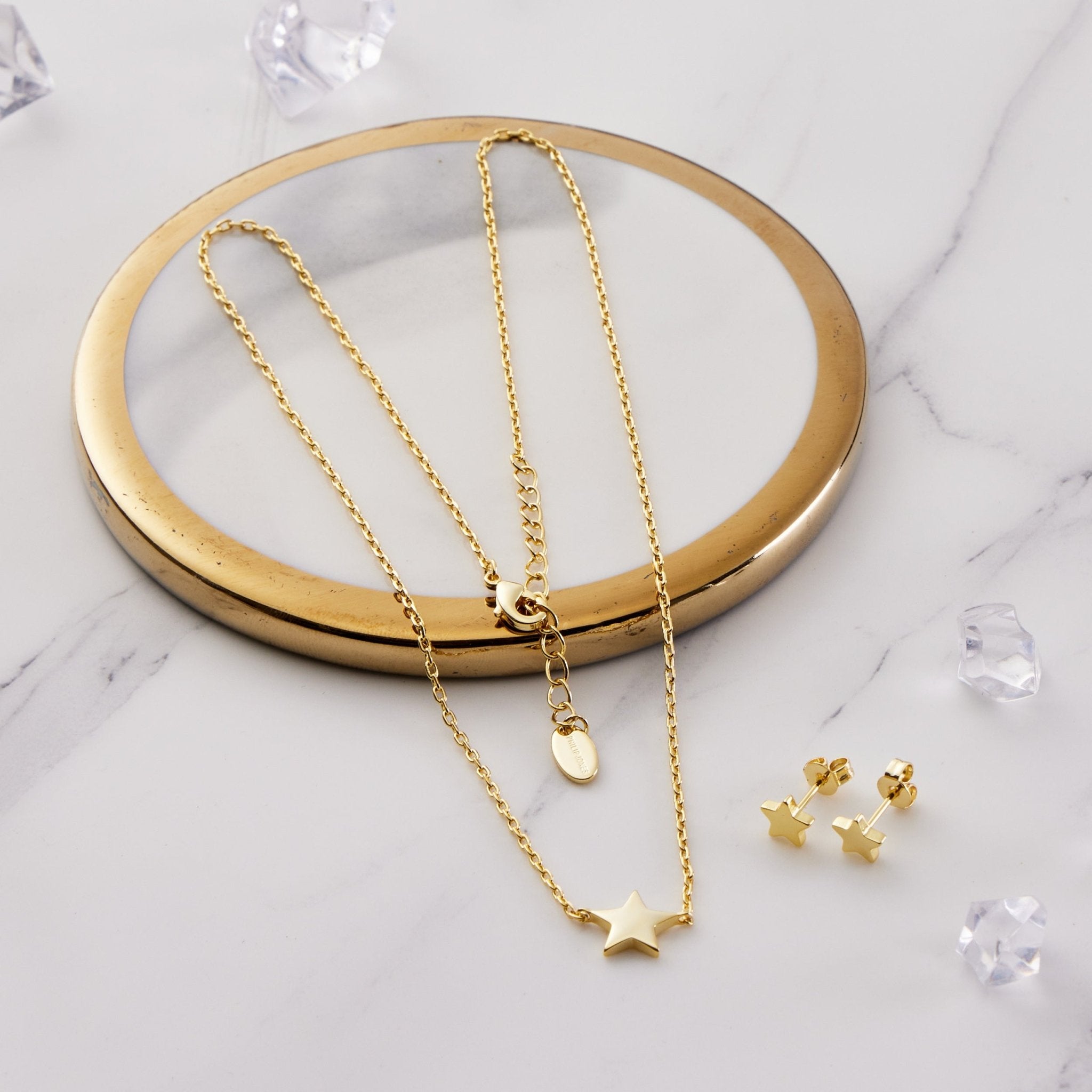 Gold Plated Star Set - Philip Jones Jewellery