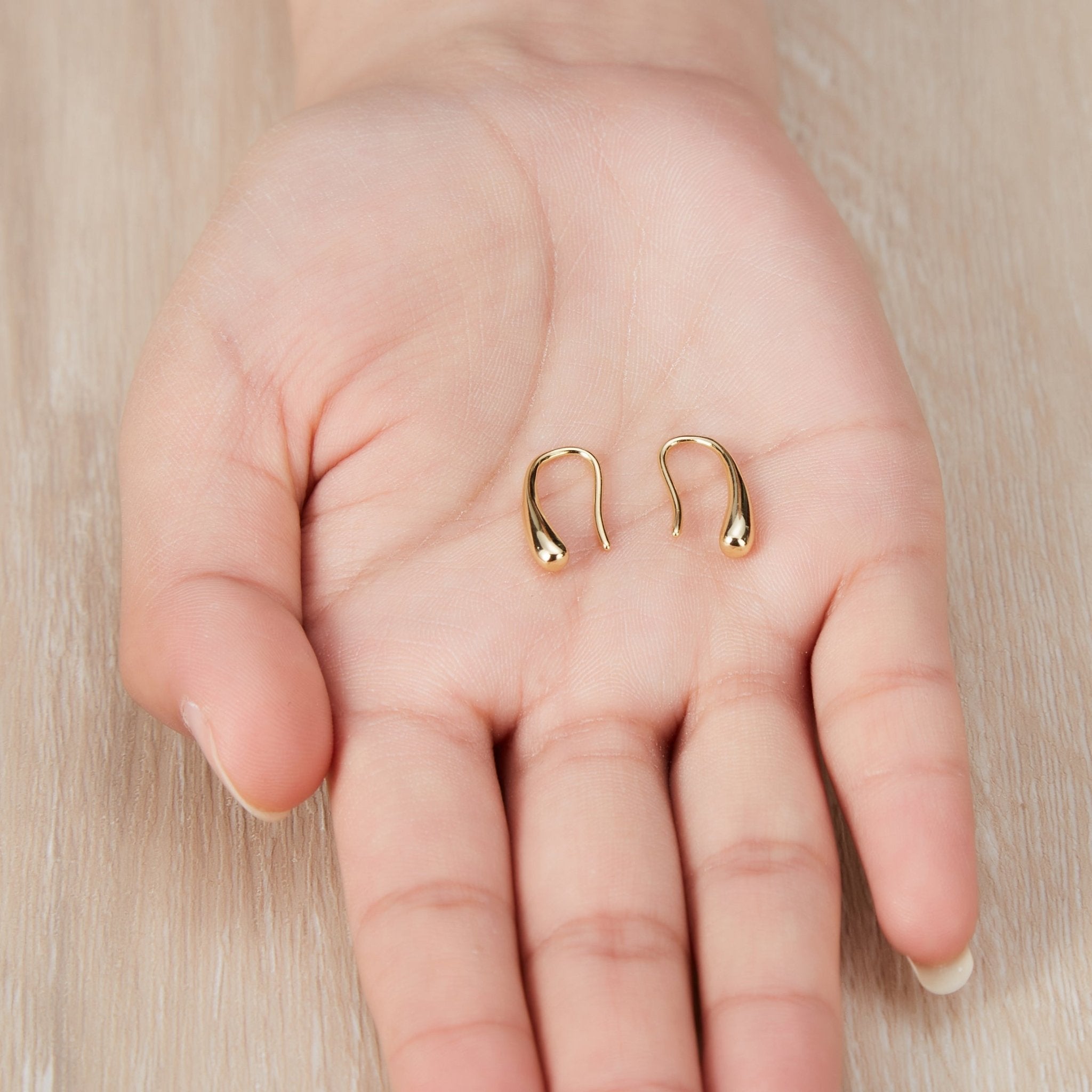 Gold Plated Sterling Silver Teardrop Earrings - Philip Jones Jewellery