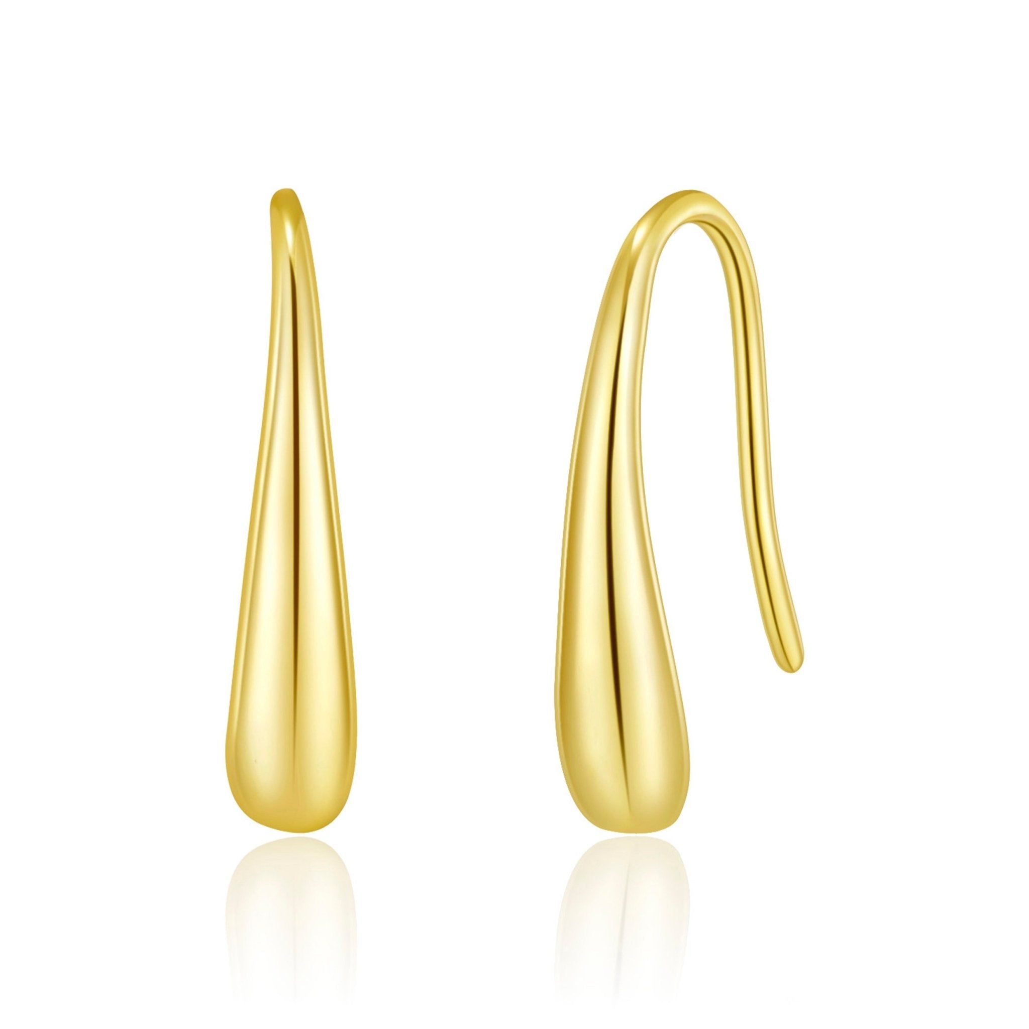 Gold Plated Sterling Silver Teardrop Earrings - Philip Jones Jewellery