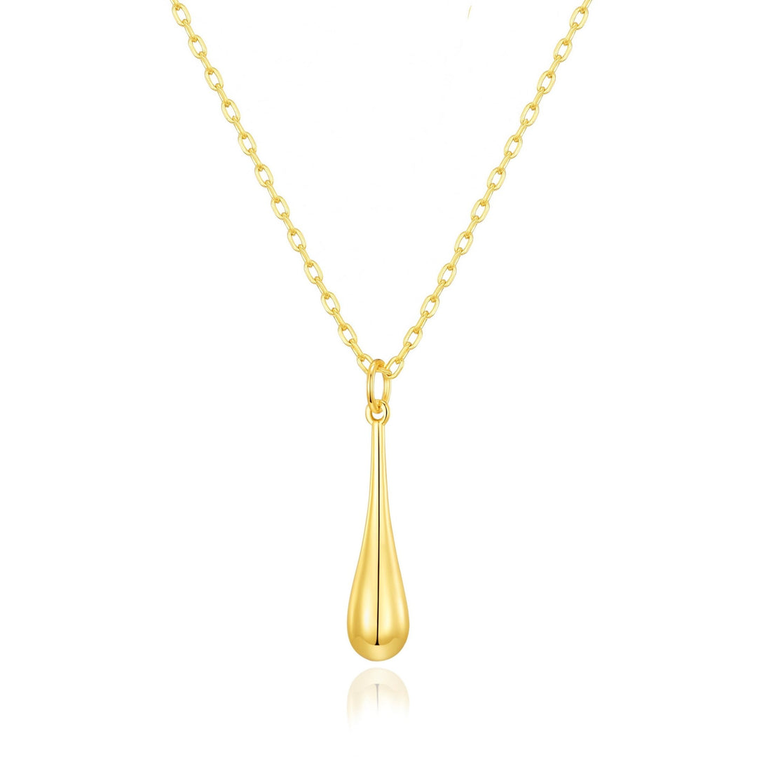 Gold Plated Teardrop Necklace - Philip Jones Jewellery
