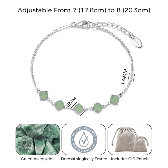 Green Aventurine Gemstone Bracelet - Philip Jones Jewellery
