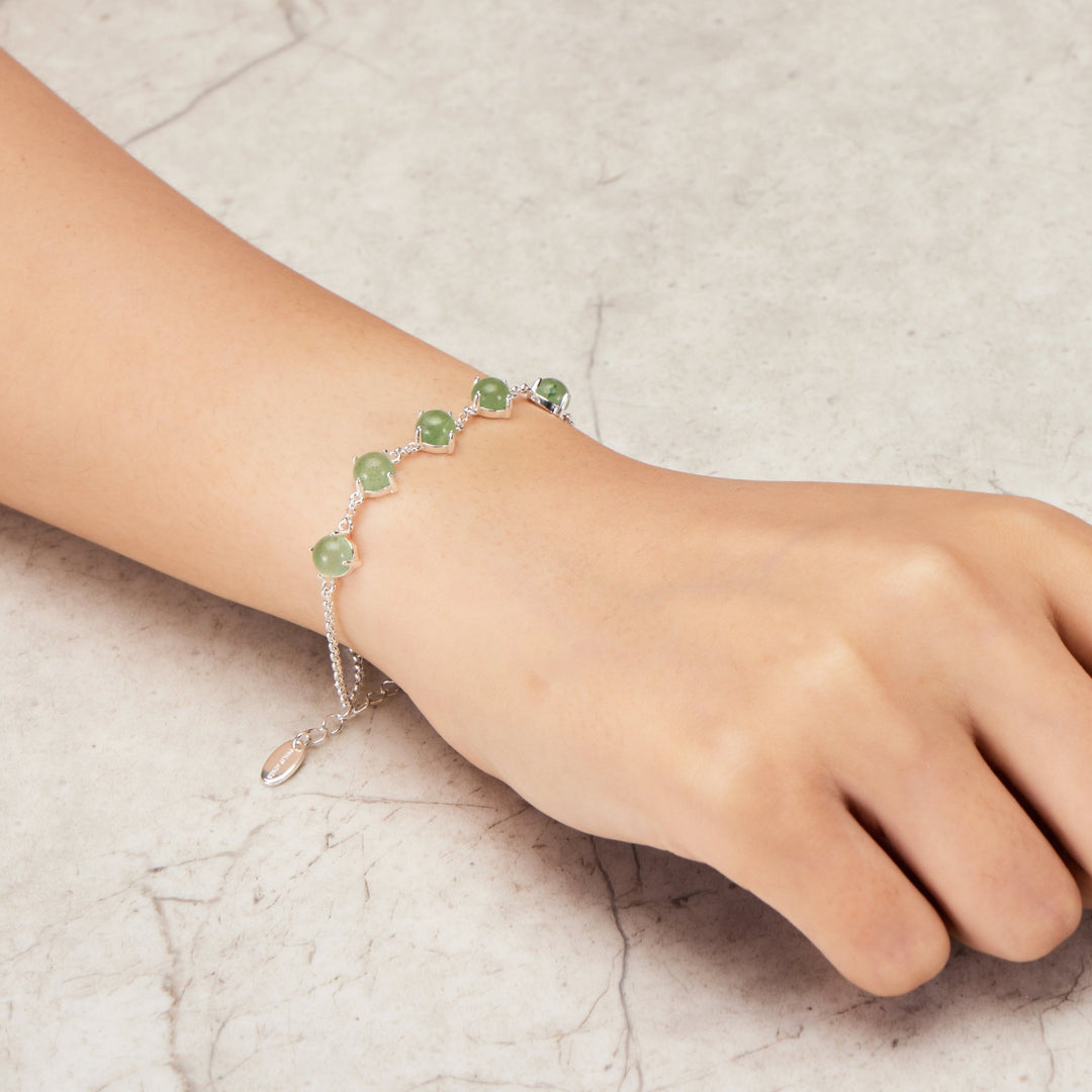Green Aventurine Gemstone Bracelet - Philip Jones Jewellery