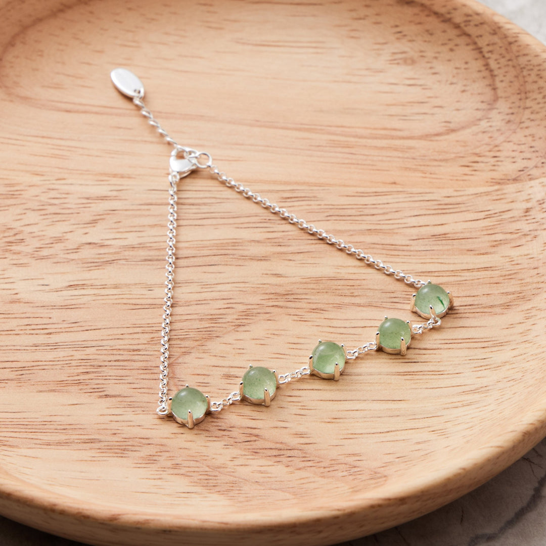 Green Aventurine Gemstone Bracelet - Philip Jones Jewellery
