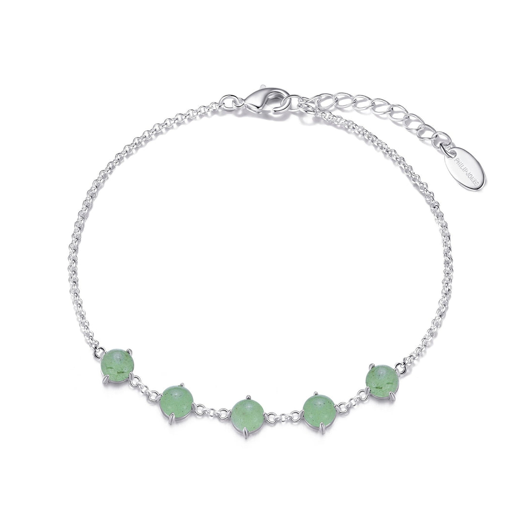 Green Aventurine Gemstone Bracelet with Quote Card - Philip Jones Jewellery