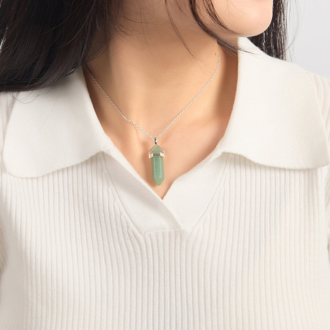 Green Aventurine Gemstone Necklace with Quote Card - Philip Jones Jewellery