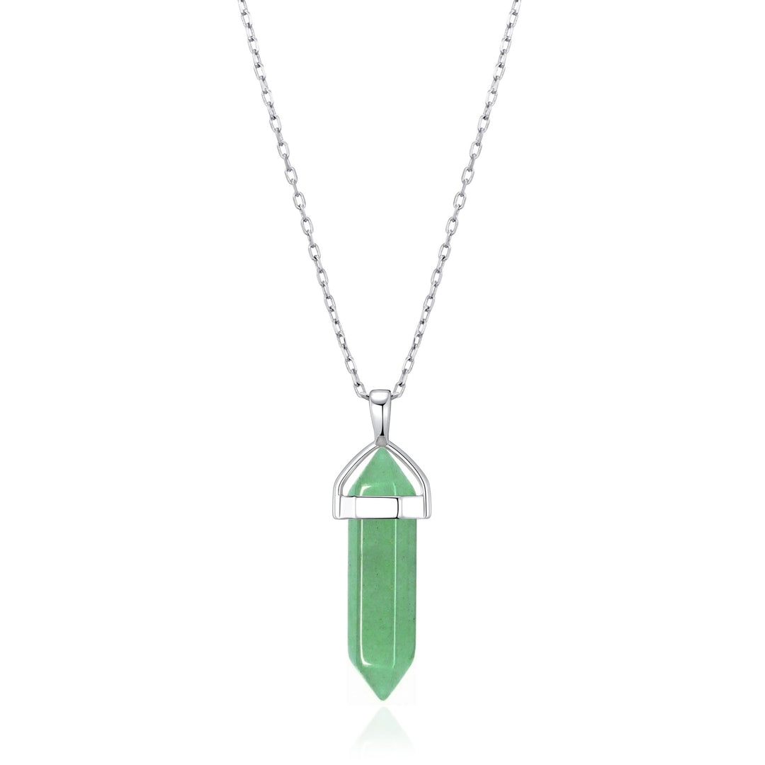 Green Aventurine Genuine Gemstone Necklace - Philip Jones Jewellery