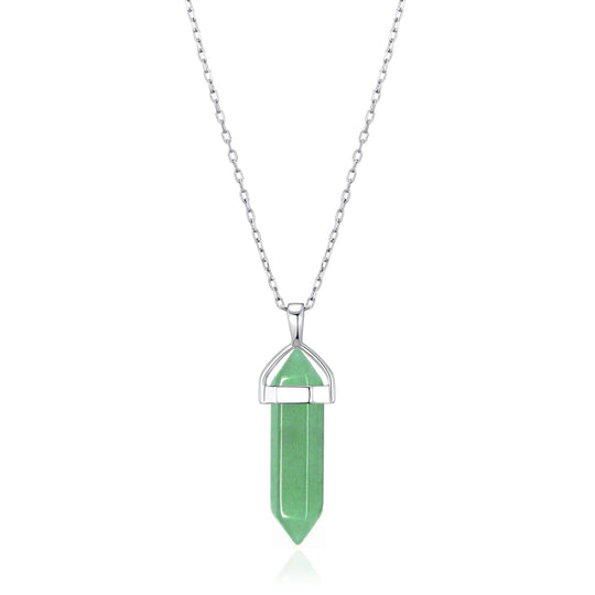Green Aventurine Genuine Gemstone Necklace - Philip Jones Jewellery