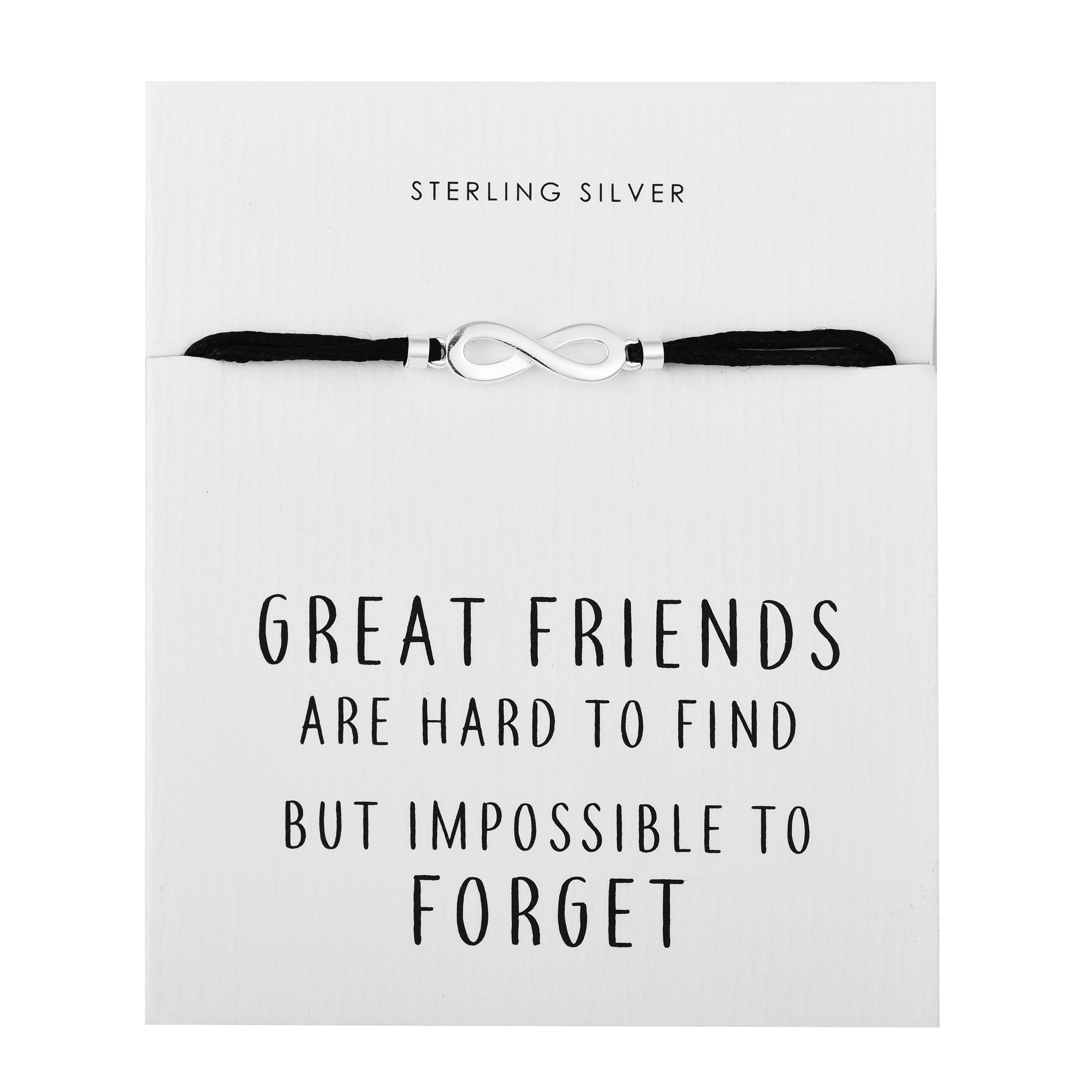 Sterling Silver Infinity Quote Bracelet