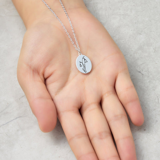 January Birth Flower Snowdrop Necklace - Philip Jones Jewellery