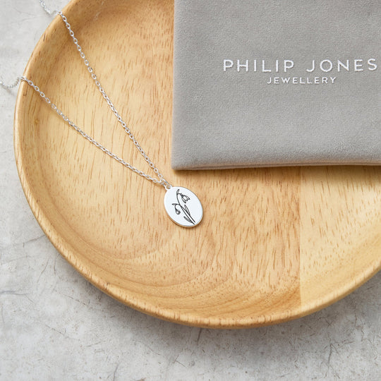 January Birth Flower Snowdrop Necklace - Philip Jones Jewellery