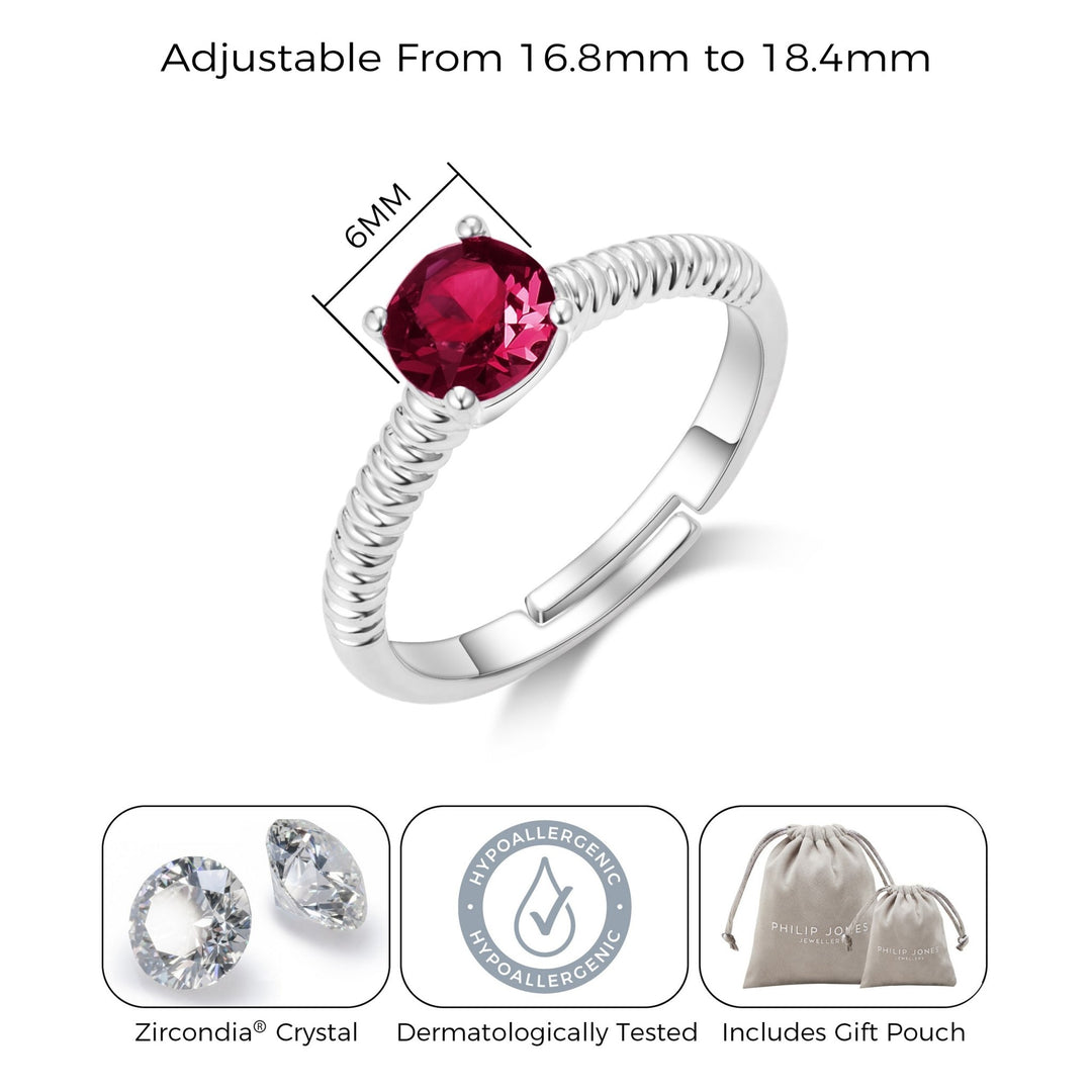 Bracciale Tennis cm 18 Ovali Rosso Rubino contornati da Cubic Zirconia Bracciale Tennis cm 18 Ovali Rosso Rubino contornati da Cubic Zirconia