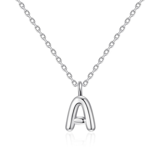 Kid's Sterling Silver Letter A Initial Necklace - Philip Jones Jewellery