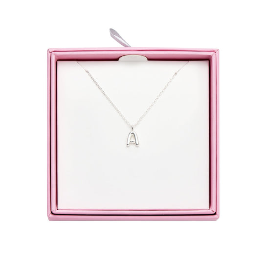 Kid's Sterling Silver Letter A Initial Necklace - Philip Jones Jewellery