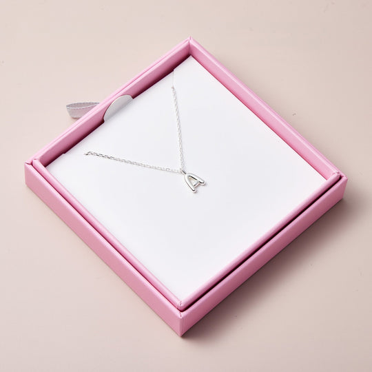 Kid's Sterling Silver Letter A Initial Necklace - Philip Jones Jewellery