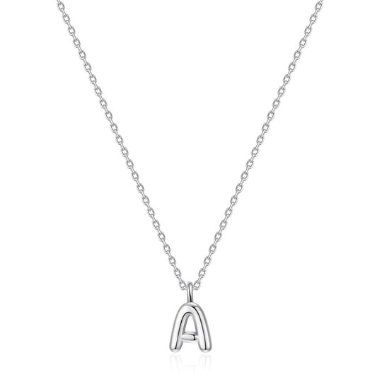 Kid's Sterling Silver Letter A Initial Necklace - Philip Jones Jewellery