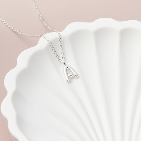 Kid's Sterling Silver Letter A Initial Necklace - Philip Jones Jewellery