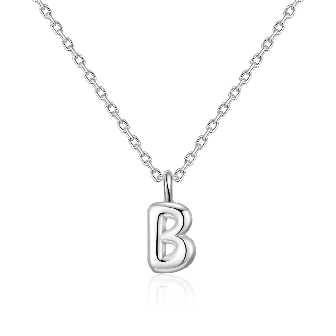 Kid's Sterling Silver Letter B Initial Necklace - Philip Jones Jewellery