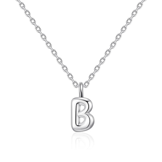 Kid's Sterling Silver Letter B Initial Necklace - Philip Jones Jewellery