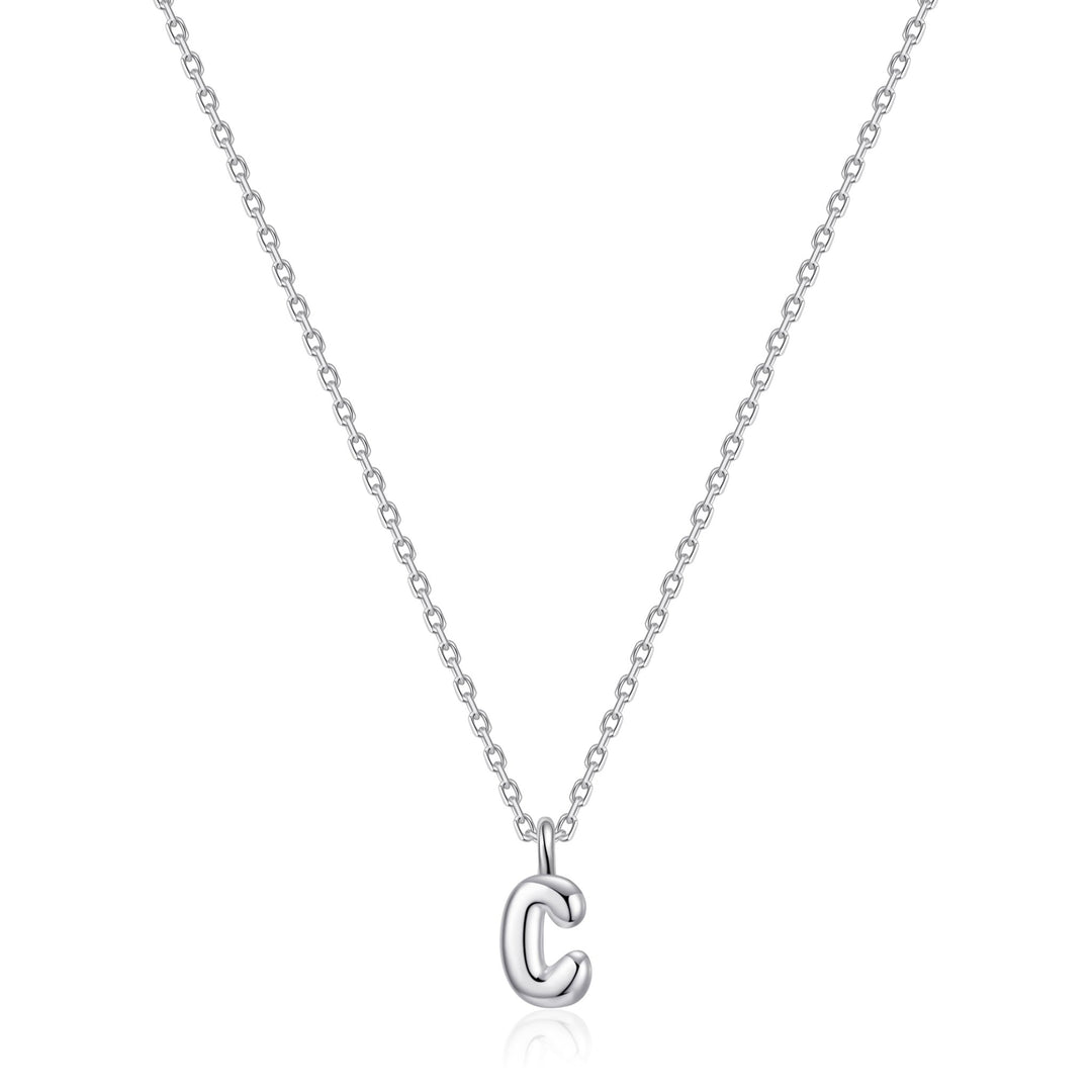 Kid's Sterling Silver Letter C Initial Necklace - Philip Jones Jewellery