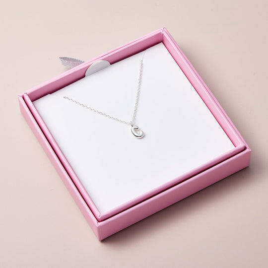 Kid's Sterling Silver Letter C Initial Necklace - Philip Jones Jewellery