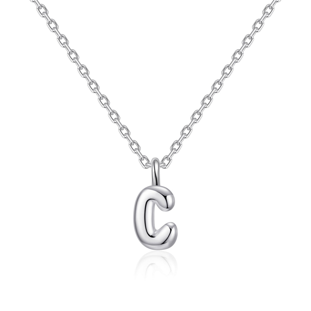 Kid's Sterling Silver Letter C Initial Necklace - Philip Jones Jewellery