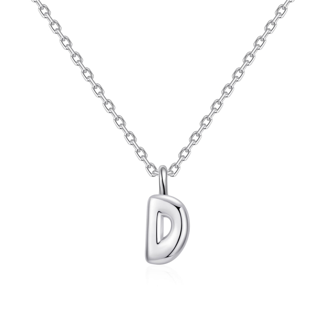 Kid's Sterling Silver Letter D Initial Necklace - Philip Jones Jewellery