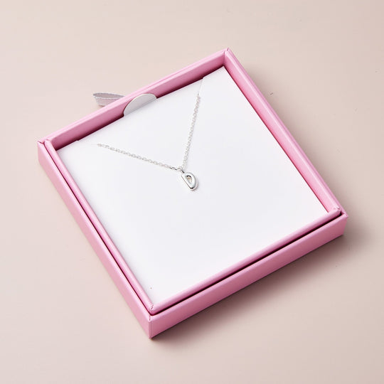 Kid's Sterling Silver Letter D Initial Necklace - Philip Jones Jewellery